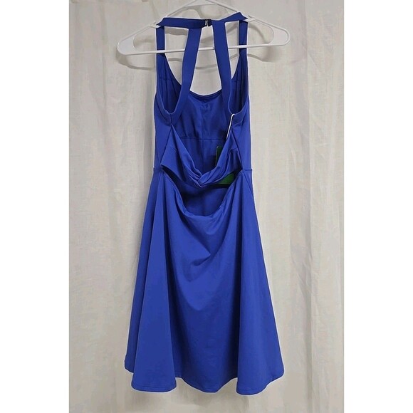 Halara Softly Zero Backless Twisted Active Dress Built In Shorts Aster Blue Sz S - Picture 4 of 9